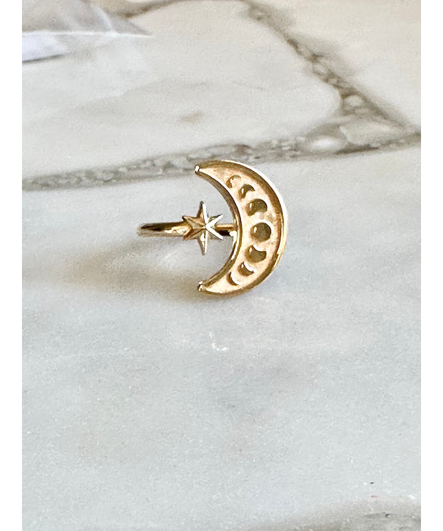 Bronze Adjustable Moon Phase Ring