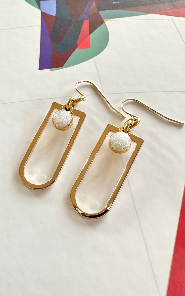 Long D Shape Earrings