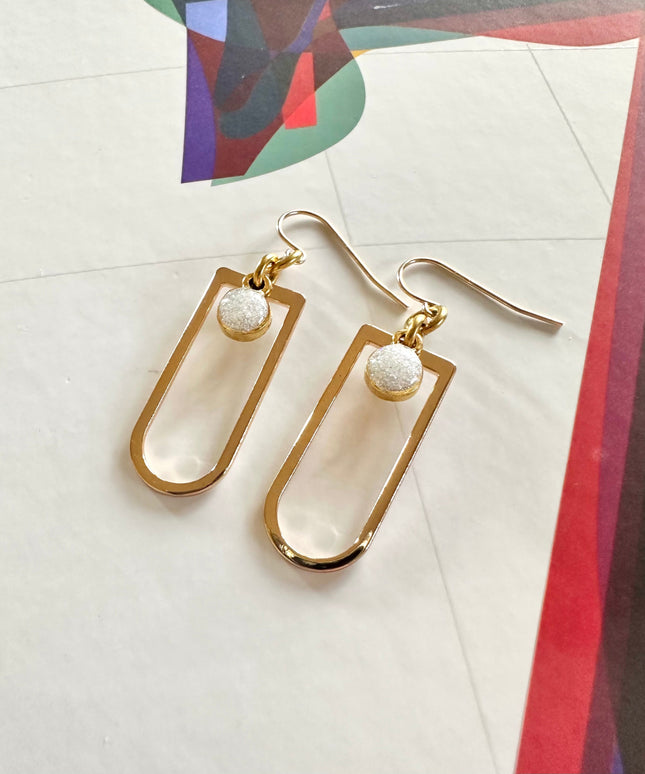 Long D Shape Earrings