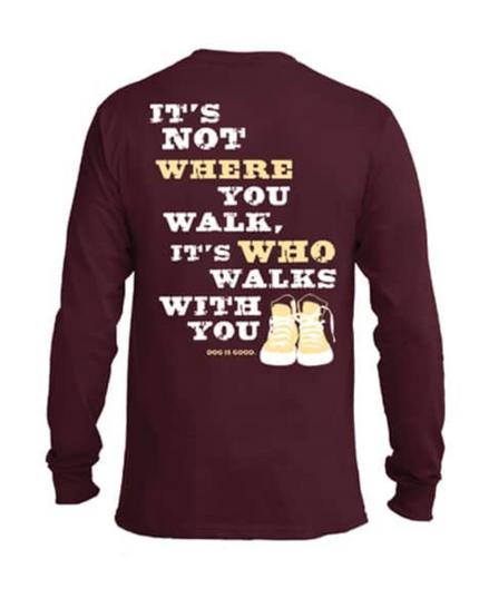 Long Sleeve T-shirt: Never Walk Alone (Maroon)