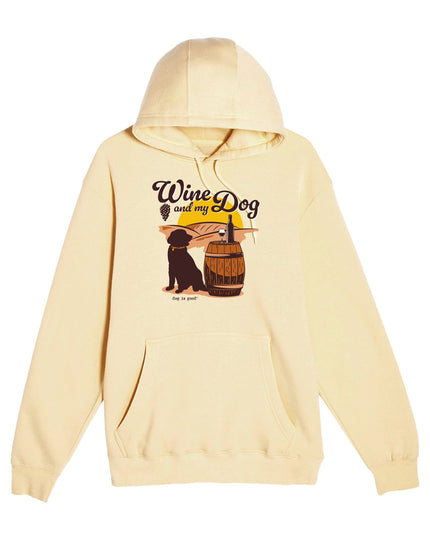 Hoodie: Wine & My Dog (Yellow Cream)