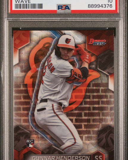 Graded 2023 Topps Bowmans Best Gunnar Henderson #26 Wave Rookie RC Baseball Card PSA 10 Gem Mint