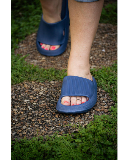 Ready to Ship | Navy Blue Insanely Comfy -Beach or Casual Slides
