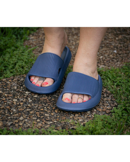Ready to Ship | Navy Blue Insanely Comfy -Beach or Casual Slides