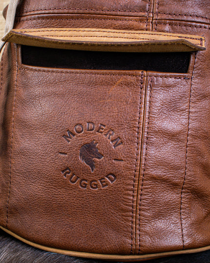 Leather Bucket Bag - Brown
