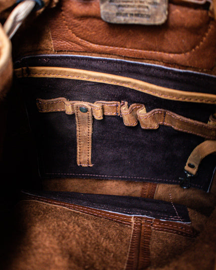 Leather Bucket Bag - Brown