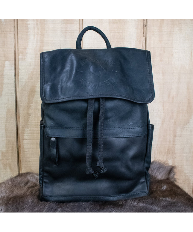 Leather Hide Backpack - Black
