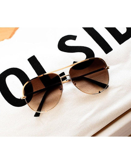 Ready to Ship | The Alex Gold / Caramel Tea - High Quality Unisex Aviator Sunglasses