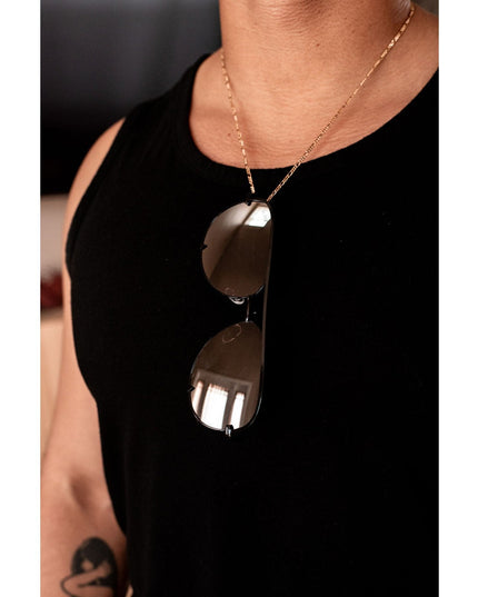 Ready to Ship | The Alex Black/Silver - High Quality Unisex Aviator Sunglasses