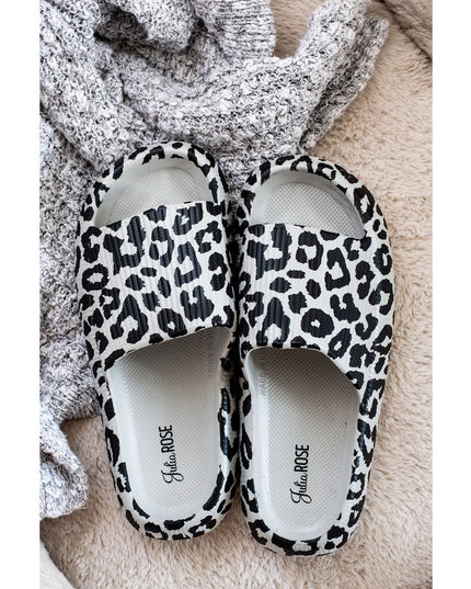 Ready to Ship | Gray Leopard Insanely Comfy -Beach or Casual Slides*