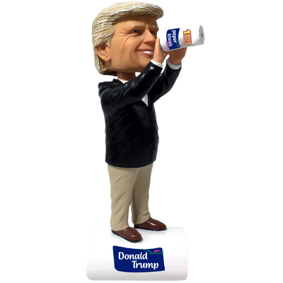 Donald Trump Paper Towel and Prison Bobbleheads