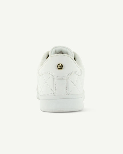 VOLTAIRE: QUILTED COURT SHOE - WHITE