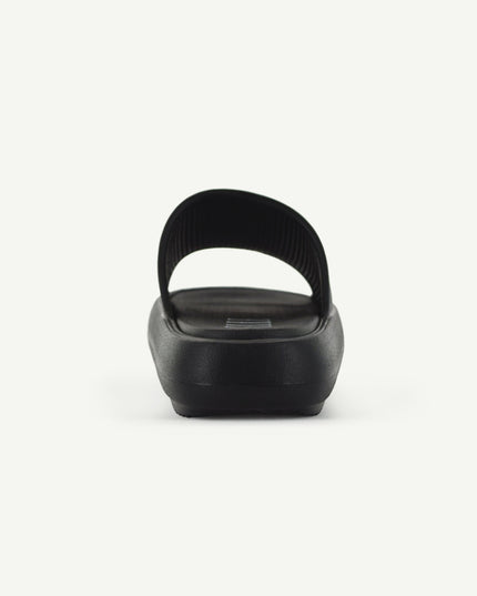 ST. TROPEZ: PLATFORM SLIDE WOMEN - BLACK