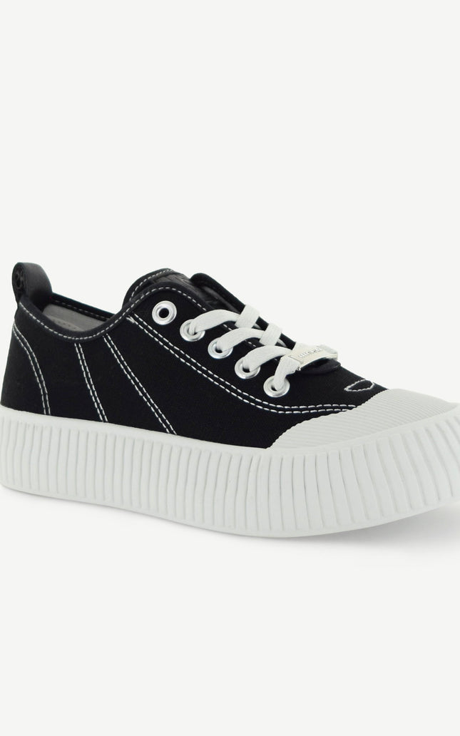 COURT ROYALE: VULCANIZED COURT SHOE - BLACK/WHITE