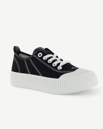 COURT ROYALE: VULCANIZED COURT SHOE - BLACK/WHITE