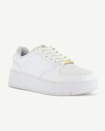 THE METRO: PLATFORM COURT SHOE - WHITE