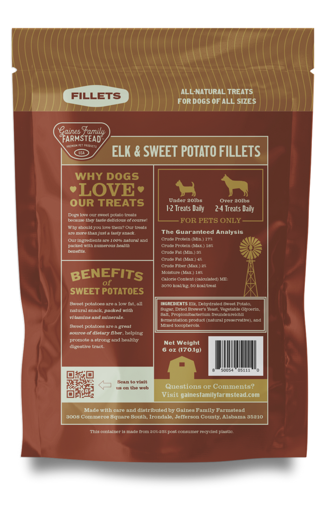 Elk and Sweet Potato Fillets