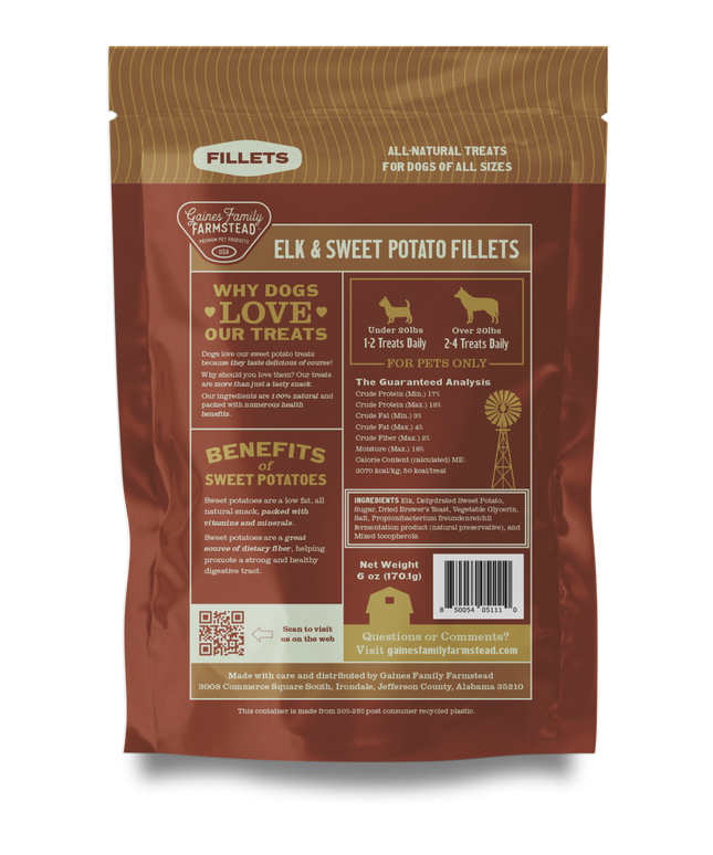 Elk and Sweet Potato Fillets