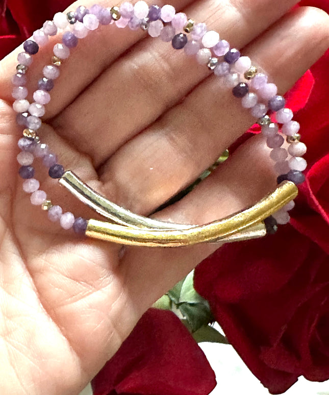 Lavender Lepidolite Bracelet