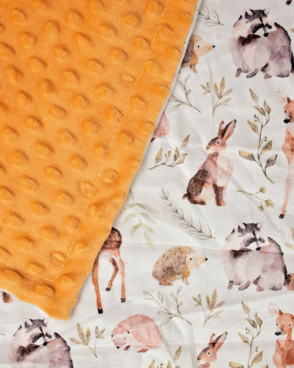 Forest Friends Minky Blanket
