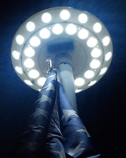 Double Row Solar Flagpole Top Light - 40 LED