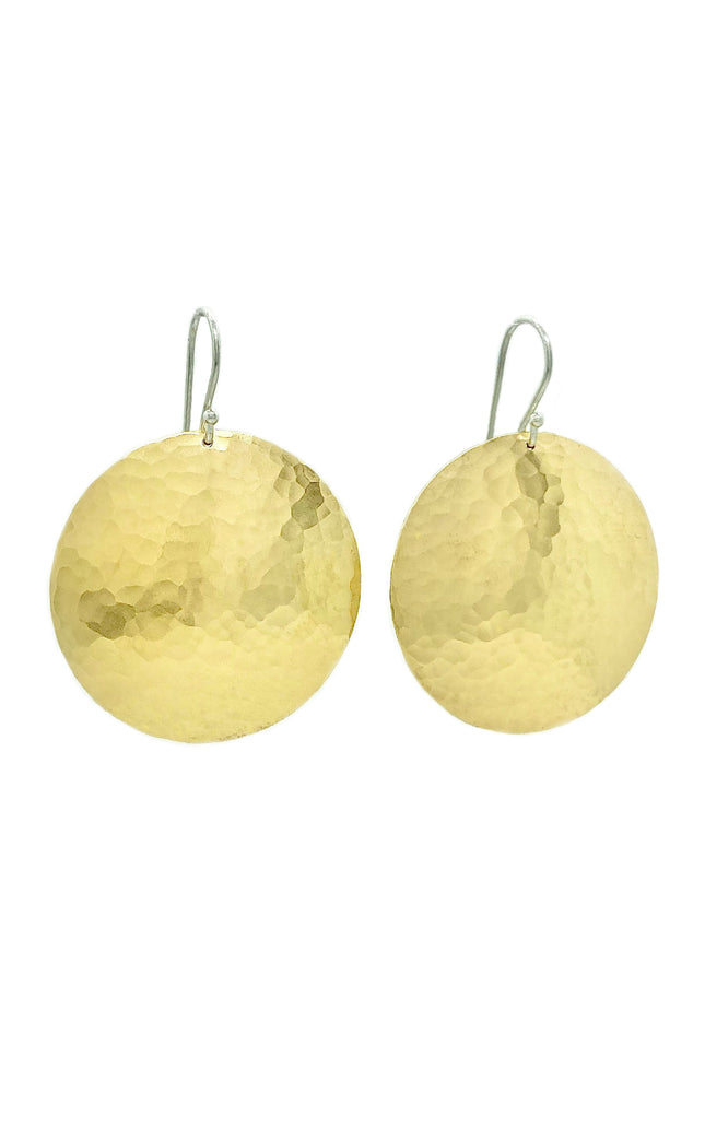 Full Moon Earrings in Brass | Moon Phase Earrings