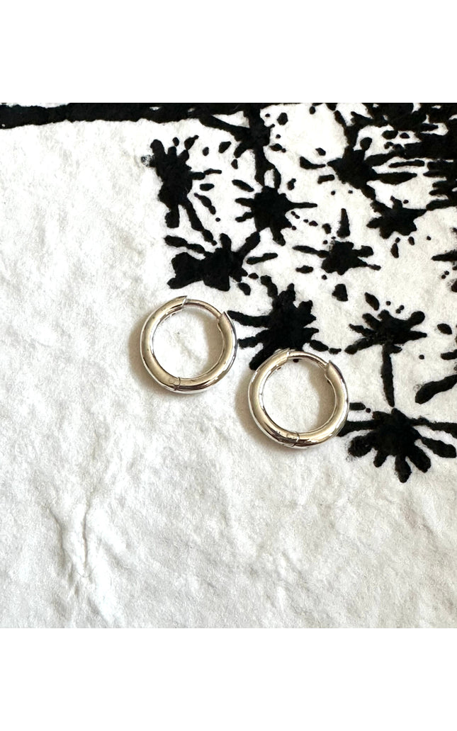 Sterling Silver Huggie Hoop Earrings
