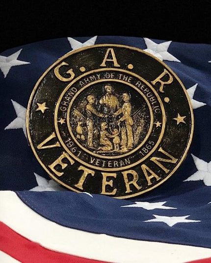 GAR Veteran Grave Marker & Flag Holder with Aluminum Ground Spike