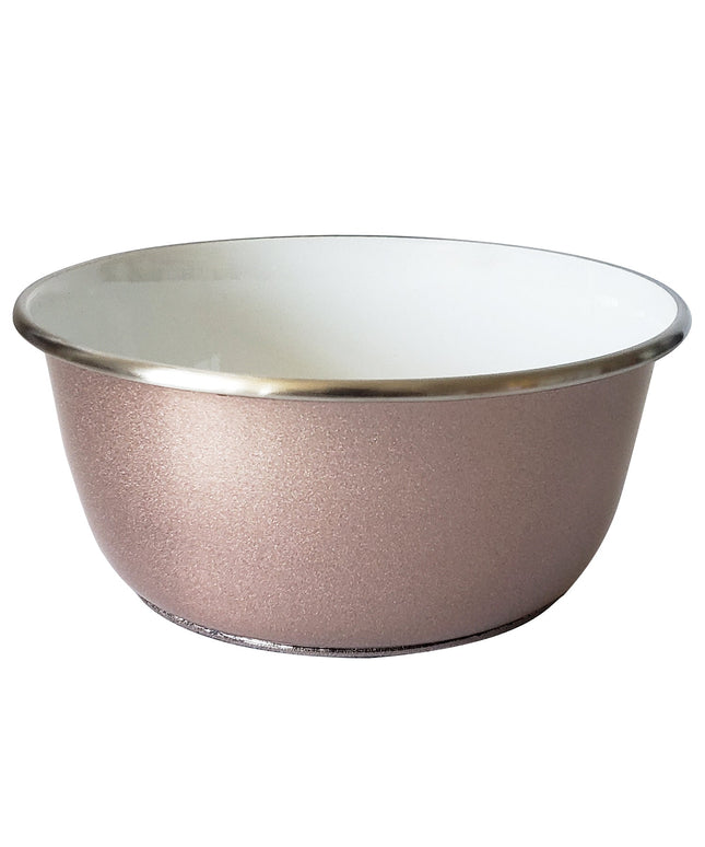 Deep Dog Bowl with Paw Print Design – Stainless Steel Bowl, Ideal for Small, Medium to Large Dogs – Rose Gold