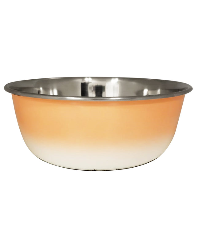 Deep Dog Bowl – Stainless Steel Bowl, Ideal for Small, Medium & Large Dogs – Peach Coral