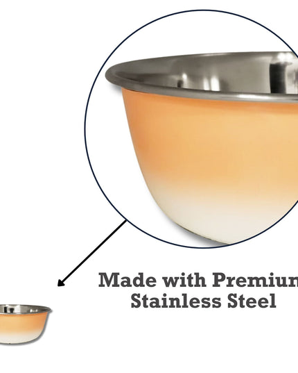 Deep Dog Bowl – Stainless Steel Bowl, Ideal for Small, Medium & Large Dogs – Peach Coral