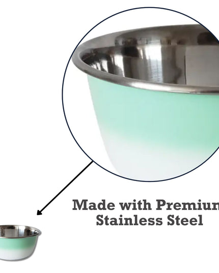 Deep Dog Bowl – Stainless Steel Bowl, Ideal for Small, Medium & Large Dogs – Mint Green