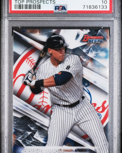 Graded 2016 Topps Bowmans Best Aaron Judge #TP28 Top Prospects Rookie RC Baseball Card PSA 10 Gem Mint
