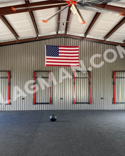 Nylon American Flag with Grommets Along Edges for Wall Hanging - Indoor or Outdoor *Made in USA*