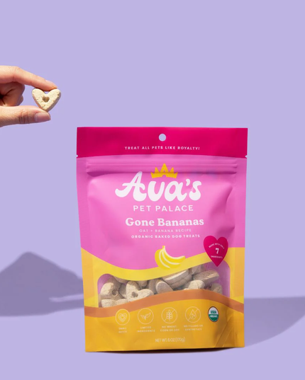 Ava's Pet Palace Organic Oven Baked Dog Treats - Gone Bananas (6 oz) / 2-Pack