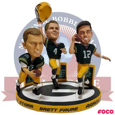 Green Bay Packers Triple Bobblehead Puzzle Set