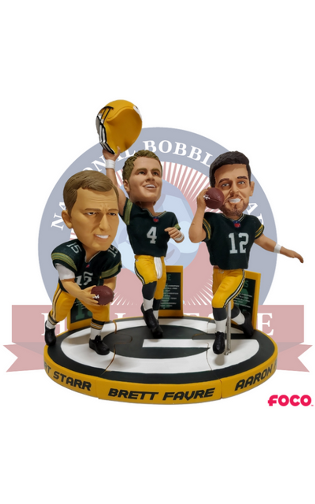 Green Bay Packers Triple Bobblehead Puzzle Set