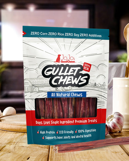 All-Natural Beef Gullet Stick Dog Treats – Delicious & Nutritious, Healthy Chews – 6 Inches (5-Pack)