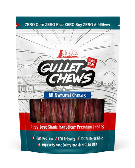 All-Natural Beef Gullet Stick Dog Treats – Delicious & Nutritious, Healthy Chews – 6 Inches (5-Pack)