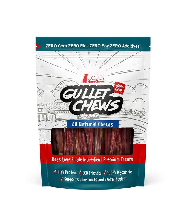 All-Natural Beef Gullet Stick Dog Treats – Delicious & Nutritious, Healthy Chews – 6 Inches (5-Pack)