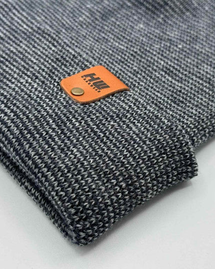 HAAKWEAR Classic Fusion Cuffed Beanie - Gray / Denim, Made in USA