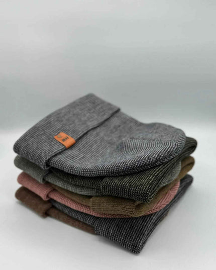 HAAKWEAR Classic Fusion Cuffed Beanie - Gray / Denim, Made in USA