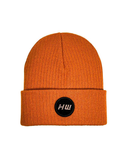 HAAKWEAR Cuffed Wide Ribbed Striped Beanie / Hat, Limited Edition - Made in USA Tiger Orange