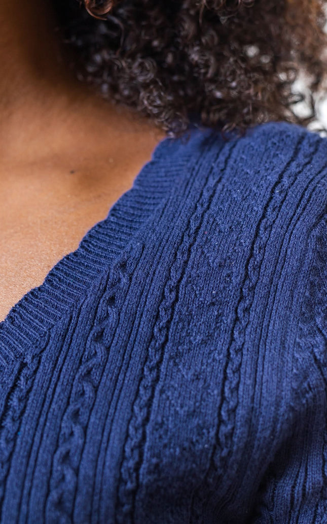 Fitted Cable Sweater Dress