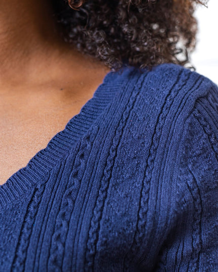 Fitted Cable Sweater Dress