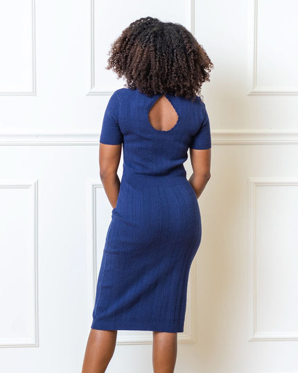 Fitted Cable Sweater Dress