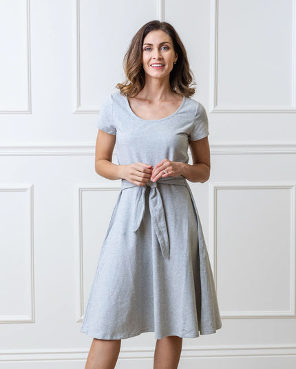 Organic Tie-Waist Knit Dress