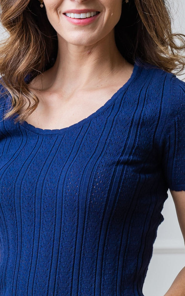 Scoop Neck Sweater Top