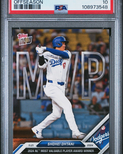 Graded 2024 Topps Now Shohei Ohtani #OS6 Offseason Baseball Card PSA 10 Gem Mint