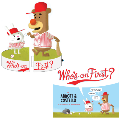 Abbott & Costello “Who’s On First?” Book Character Talking Bobbleheads